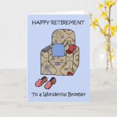 お兄さん　引退おめでとう　かわいい椅子 カード (黄色い花)