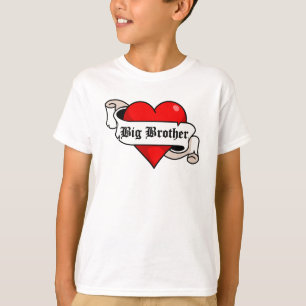 お兄さん- TattoのハートのTシャツ Tシャツ