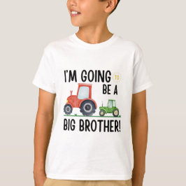 お兄ちゃんになるよ、かわいいトラクターのいる農場 Tシャツ