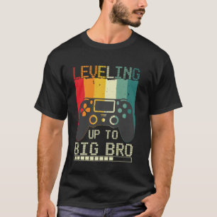お兄ちゃんにレベルアップ レトロなヴィンテージ ゲーム コントローラー Tシャツ