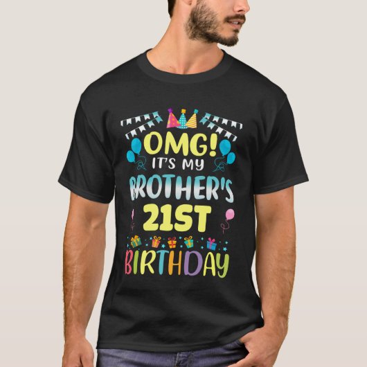 お兄ちゃん21歳の誕生日おめでとう 21年の愛 Tシャツ (正面)
