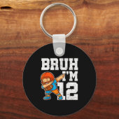 お兄ちゃん、私は12歳 面白いDab Seサッカープレゼント 12歳の誕生日 キーホルダー (正面)