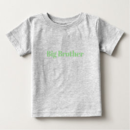 お兄ちゃん 緑 カスタムネーム テキスト かわいい 赤ちゃん ベビーTシャツ