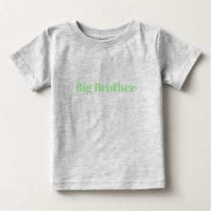 お兄ちゃん 緑 カスタムネーム テキスト かわいい 赤ちゃん ベビーTシャツ
