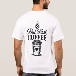 お先にコーヒーをどうぞ 面白い コーヒーTシャツ Tシャツ