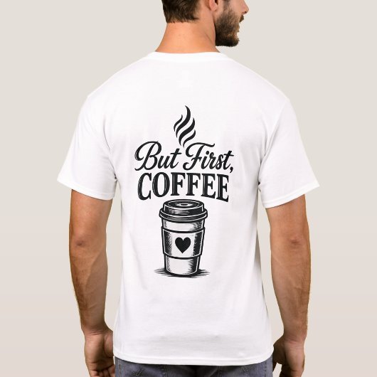 お先にコーヒーをどうぞ 面白い コーヒーTシャツ Tシャツ