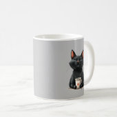 お先に面白い黒猫 コーヒーマグカップ (正面右)