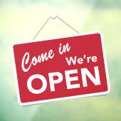 お入りください 私たちは営業中 お店のショップ ウィンドウサイン (シート3)