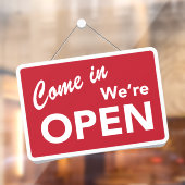 お入りください 私たちは営業中 お店のショップ ウィンドウサイン (シート2)