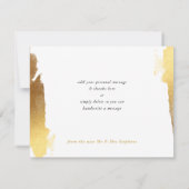 お写真ありがとう 現代の贅沢 ゴールドの縁取り サンキューカード (裏面)