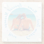 お写真とテキストでオリジナルのガラスコースターをカスタマイズ ガラスコースター (裏面)