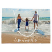 お写真とテキストでオリジナルのギフトバッグを作成 ラージペーパーバッグ (裏面)