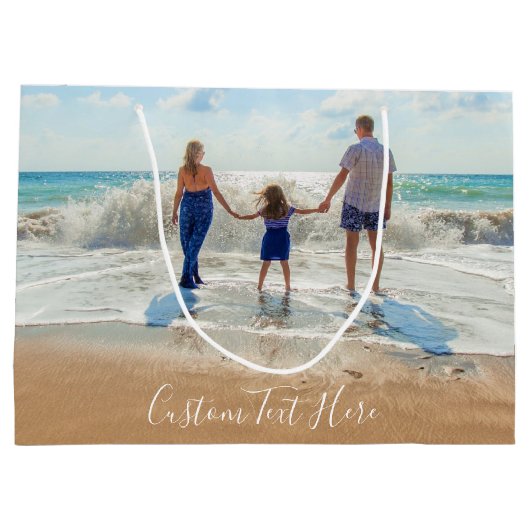 お写真とテキストでオリジナルのギフトバッグを作成 ラージペーパーバッグ (裏面)