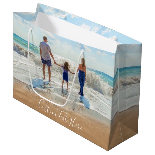 お写真とテキストでオリジナルのギフトバッグを作成 ラージペーパーバッグ (正面アングル)