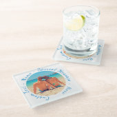 お写真とテキストでオリジナルガラスコースターをカスタマイズ ガラスコースター (アングル)