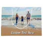 お写真とテキストでオリジナルギフトバッグを作成 - カスタムテキストを入れて特別なプレゼントに ラージペーパーバッグ (正面)