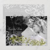 お写真の渦巻き ウェディング招待状 招待状 (正面/裏面)