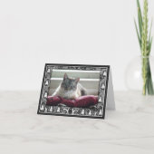 お写真の結婚式感謝黒白アート サンキューカード (正面)