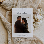 お写真付きのモダンなSave The Date招待状 招待状