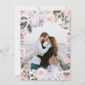 お写真付きの水彩花のウェディング | 結婚式 招待状 (裏面)