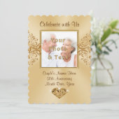 お写真入りでオーダーメイドの50周年記念パーティー招待状 招待状 (スタンド正面)