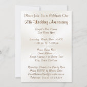 お写真入りでオーダーメイドの50周年記念パーティー招待状 招待状 (裏面)