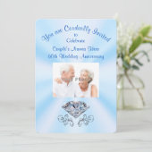 お写真入りでオーダーメイドの60周年記念パーティー招待状 招待状 (スタンド正面)