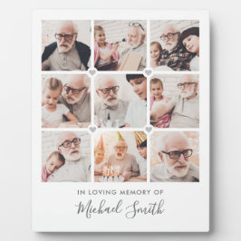 お写真9枚 オーダーメイド テーブルトップ 追悼プレート フォトプラーク