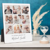 お写真9枚 オーダーメイド テーブルトップ 追悼プレート フォトプラーク (側面)