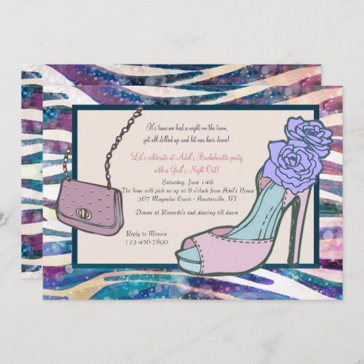 お出かけのお誘い 招待状 (正面/裏面)