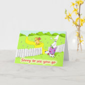 お出掛けしてすみません カード (黄色い花)