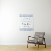 お出迎えサイン ベイビーQ ベイビーシャワーバーベキュー 男の子 青 タペストリー (インサイチュ)