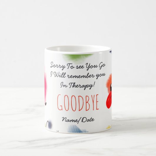 お別おもしろいれ同僚マグカップ – セラピストを見る コーヒーマグカップ (中央)