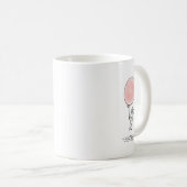 お別お洒落れ同僚ラインアート手書き コーヒーマグカップ (正面右)