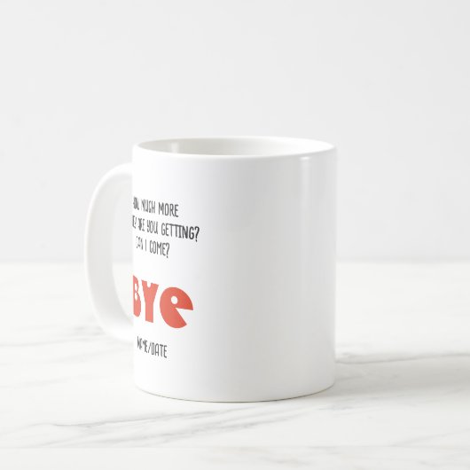 お別れおもしろいの同僚の支払い額 コーヒーマグカップ (正面左)