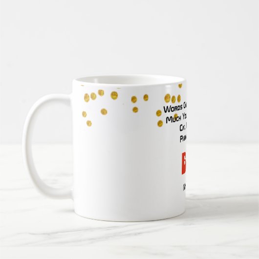 お別れおもしろいの同僚の駐車場宇宙 コーヒーマグカップ (左)