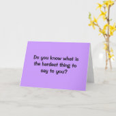 お別れが一番辛い カード (黄色い花)