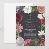 お別れのお祝い ローズ フラワーリング 招待状 (正面/裏面)