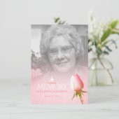 お別れのピンクのバラの写真 追悼詩 (スタンド正面)