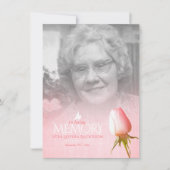 お別れのピンクのバラの写真　追悼詩 (正面)