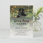 お別れの儀礼靴 カモフラージュ柄 招待状 (スタンド正面)