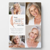 お別れの写真：ローズゴールドの翼 フォトプラーク (正面)