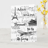 お別れの挨拶状 カード (黄色い花)