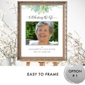 お別れの歓迎写真立て 軽やかなグリーン装飾 ポスター