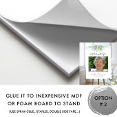 お別れの歓迎写真立て 軽やかなグリーン装飾 ポスター