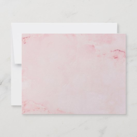 お別れの水彩花緑大理石感謝カード サンキューカード (裏面)