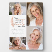 お別れの翼 ローズゴールド 追悼写真 フォトプラーク (正面)