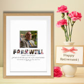 お別れの際に署名できる書リタイアゲストブック ポスター