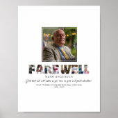 お別れの際に署名できる書リタイアゲストブック ポスター (正面)