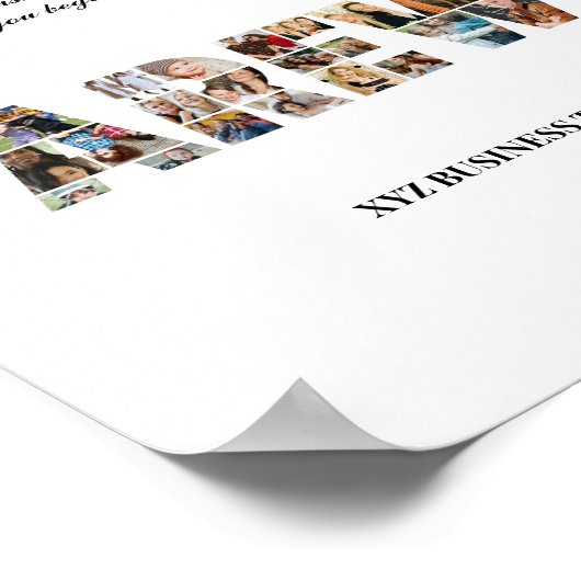 お別れカスタムフォトコラージュ同僚の退職 ポスター (角)